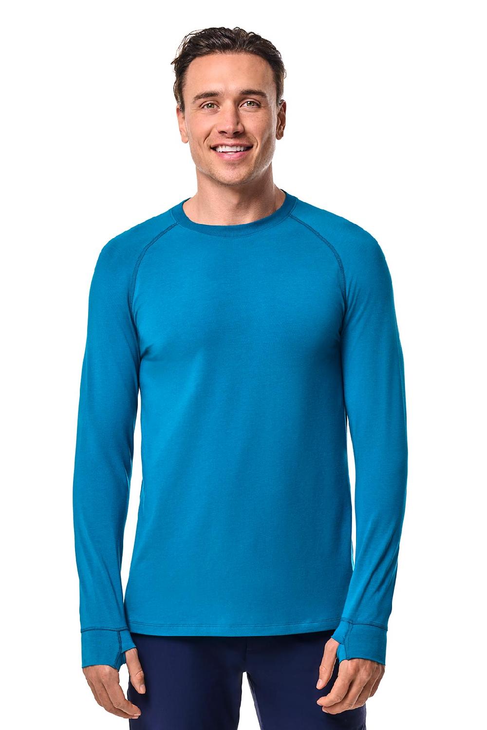 Coolibar Men's LumaLeo Long Sleeve T-Shirt | Bluejay