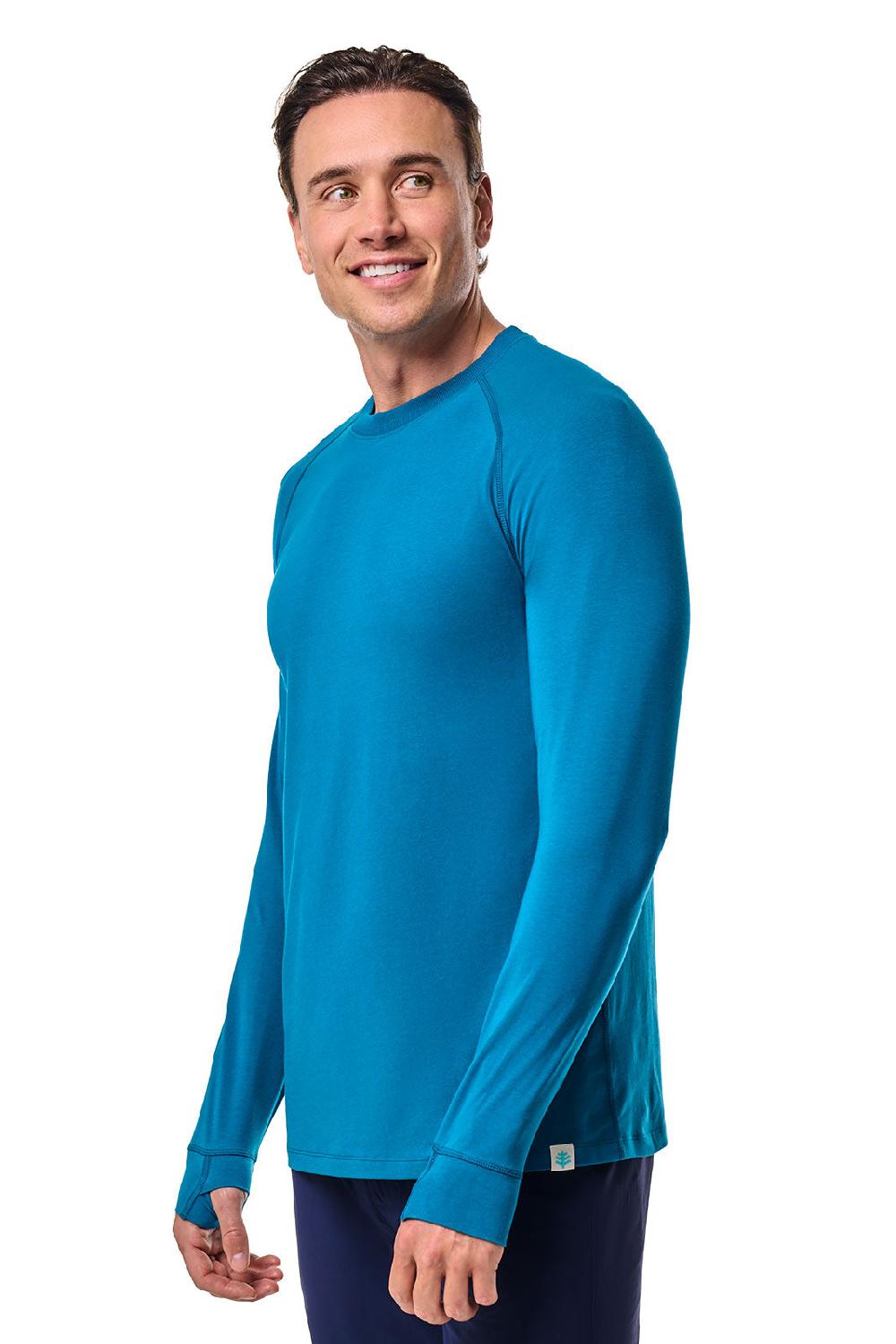 Coolibar Men's LumaLeo Long Sleeve T-Shirt | Bluejay