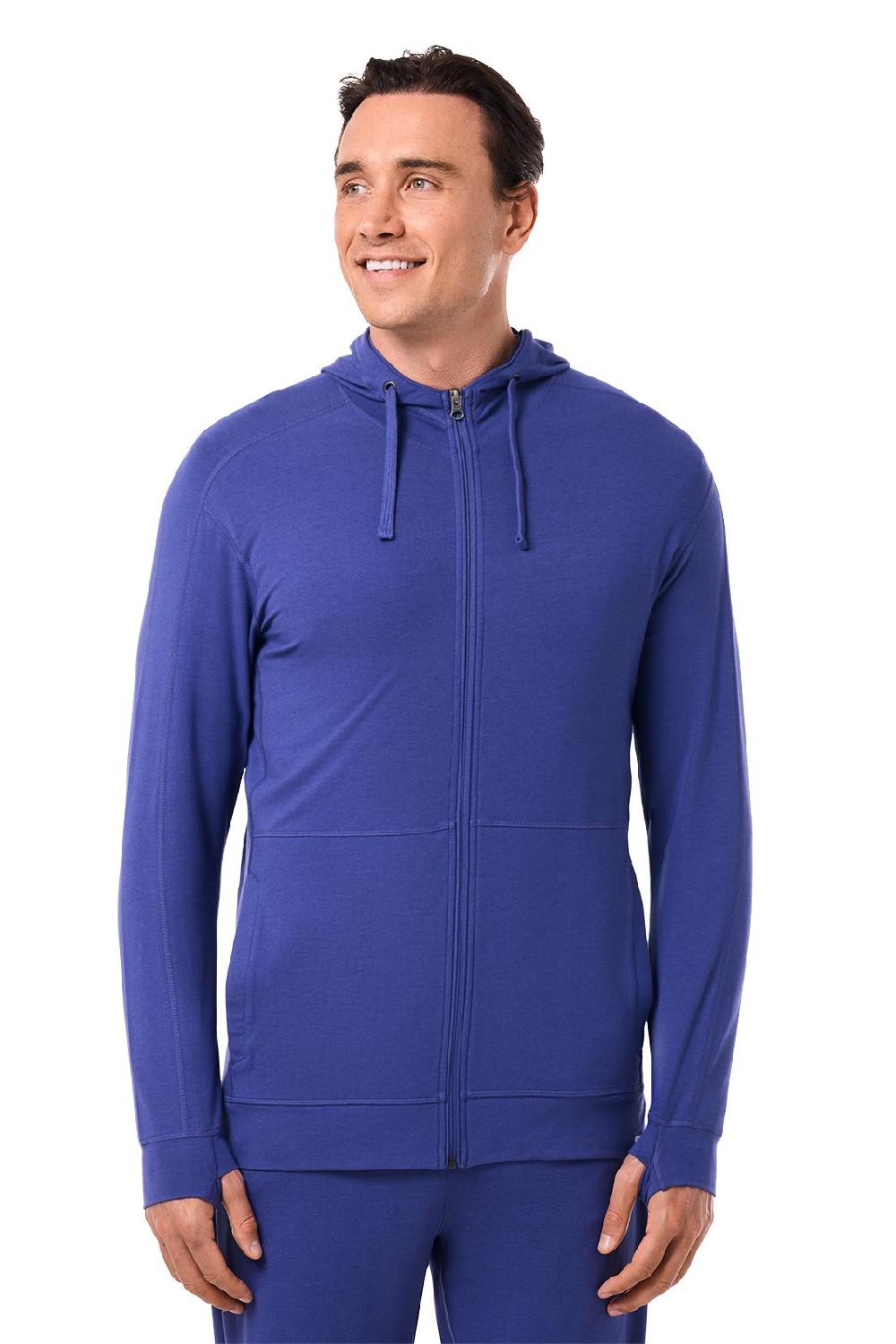 Coolibar Men's LumaLeo Zip-Up Hoodie | Future Dusk