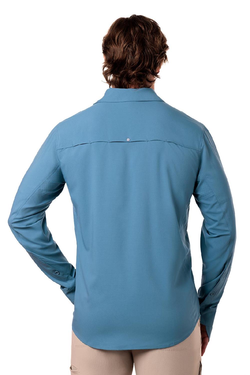 Coolibar Men's Nassau Fishing Shirt | Blue Dusk