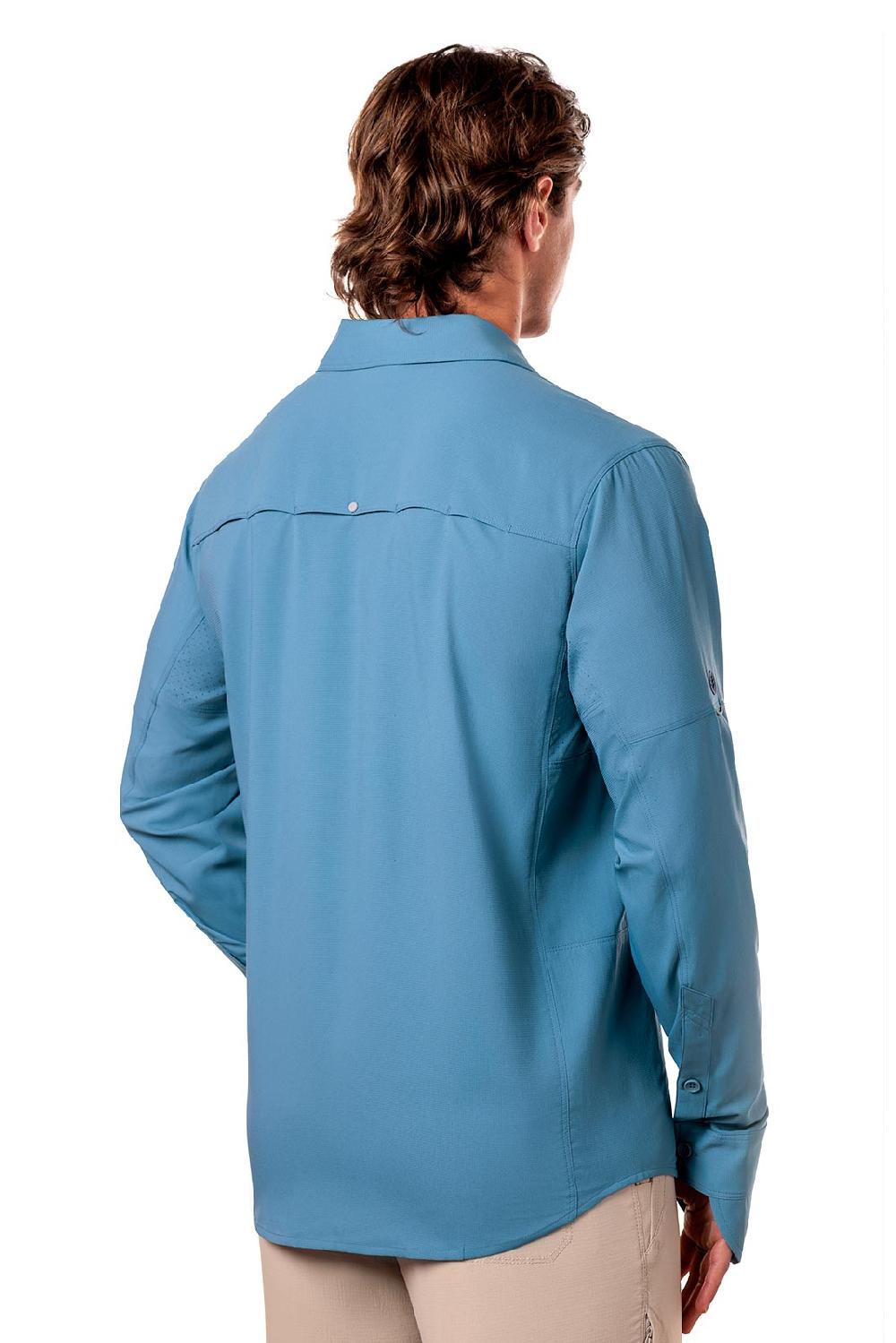Coolibar Men's Nassau Fishing Shirt | Blue Dusk