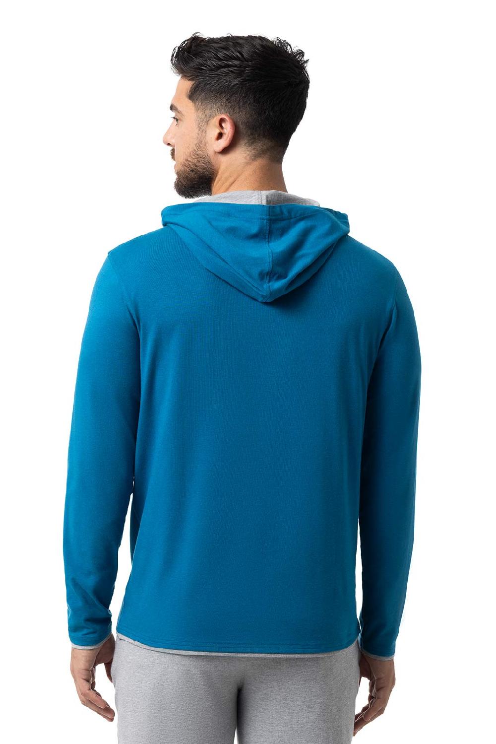 Coolibar Men's Oasis Pullover Hoodie | Bluejay
