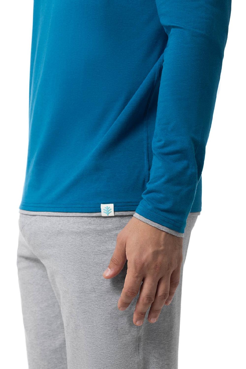 Coolibar Men's Oasis Pullover Hoodie | Bluejay