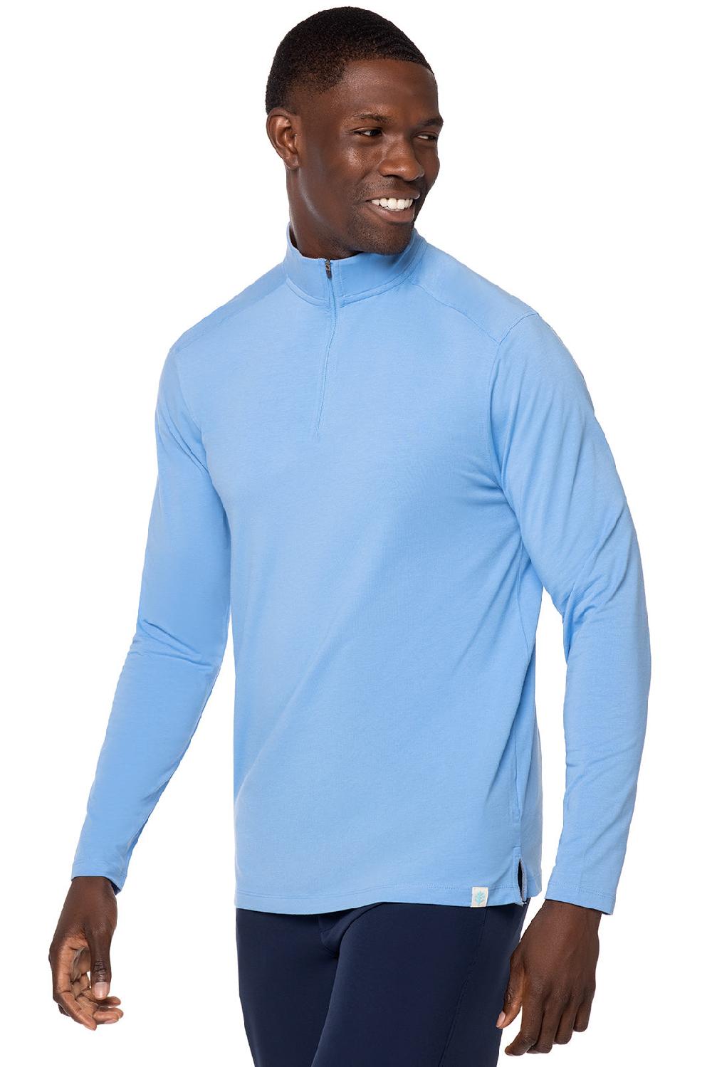 Coolibar Men's Sonora Quarter-Zip | Clear Sky Blue
