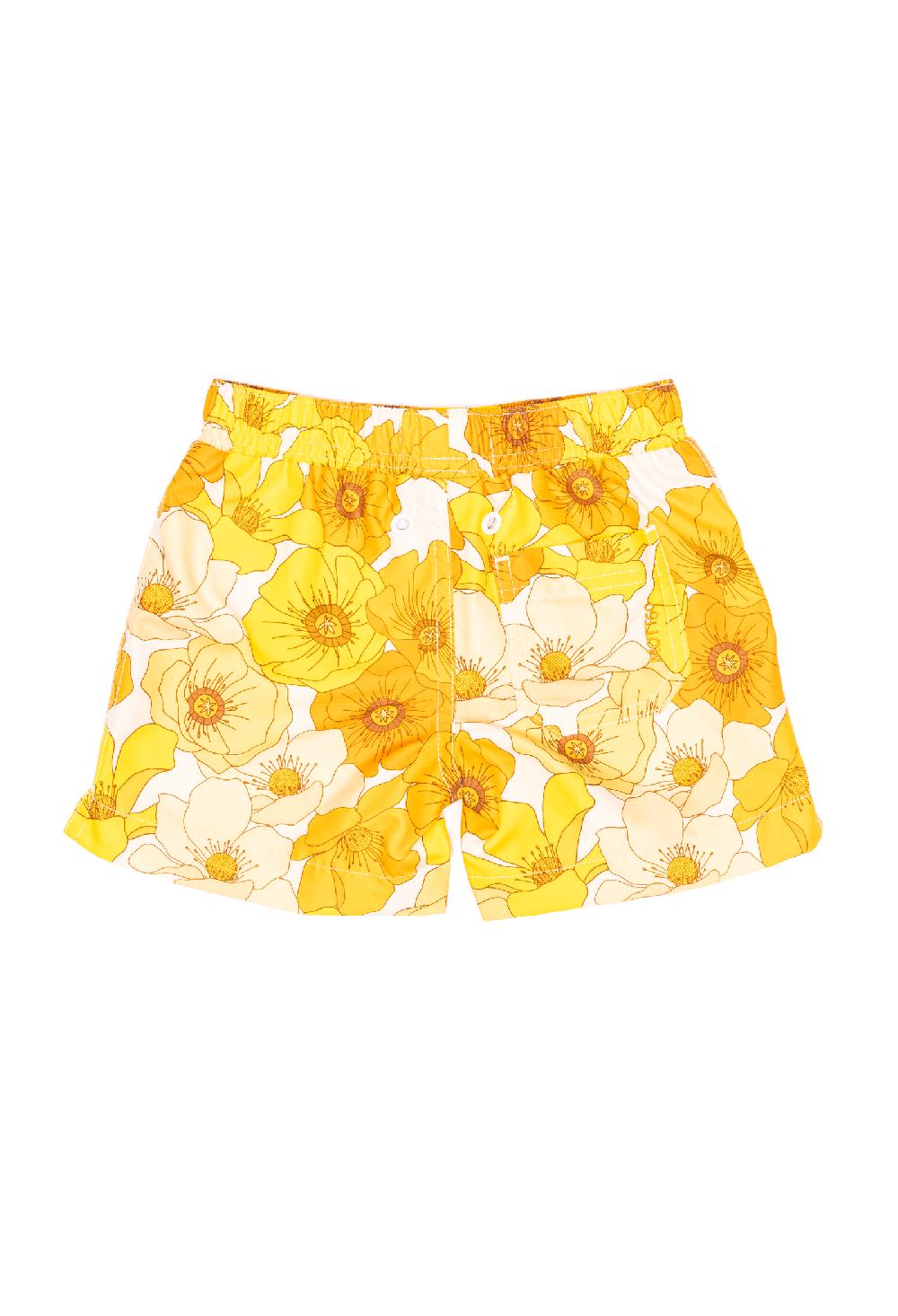 Coolibar Mini Major - Boys Swim Trunk | Sunset Floral