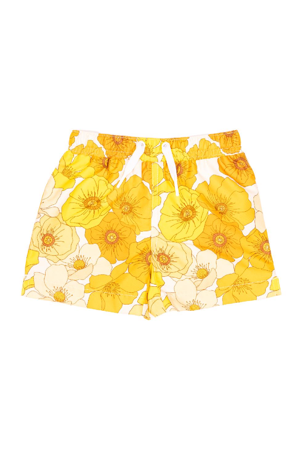 coolibar Mini Major - Boys Swim Trunk | Sunset Floral