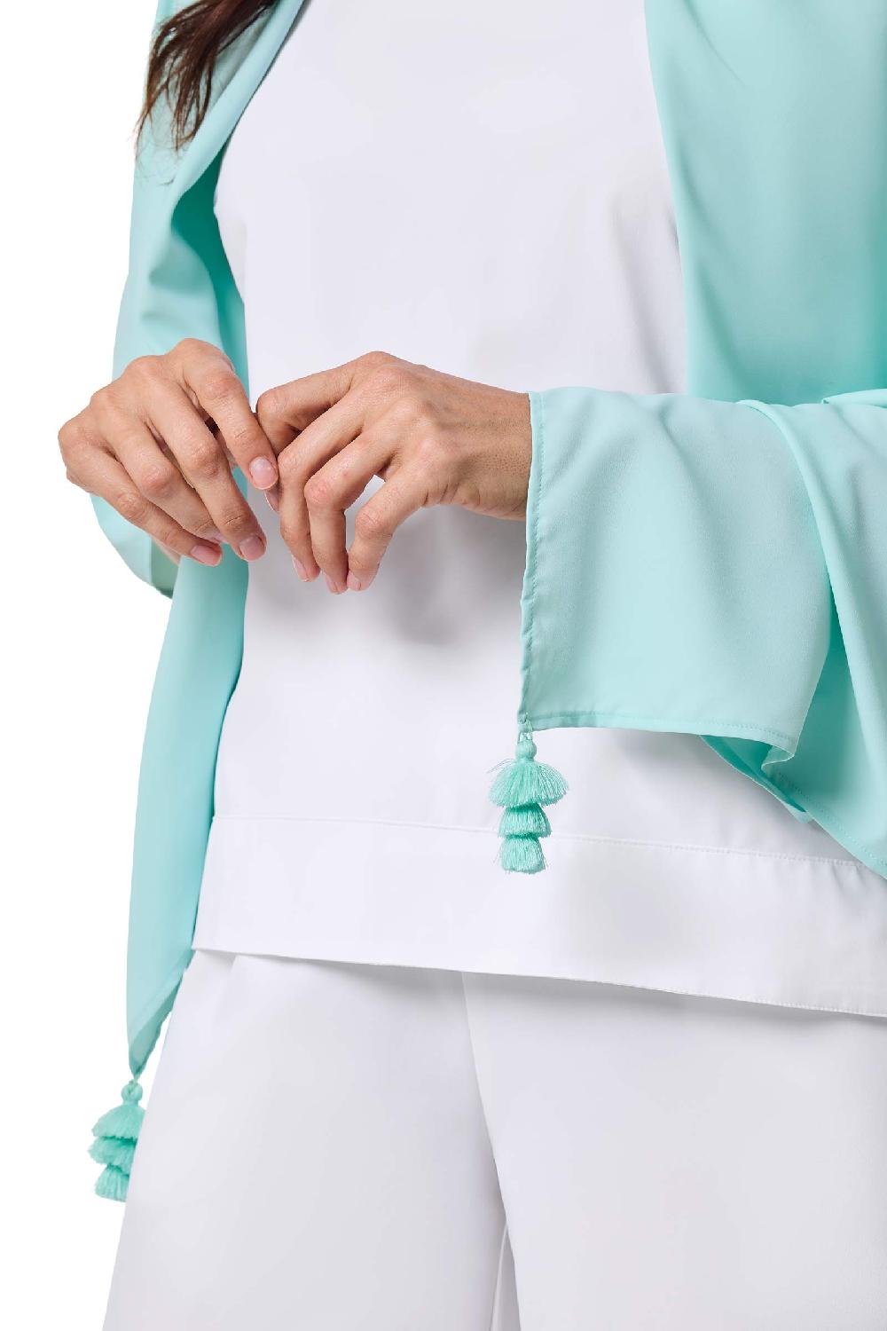 Coolibar Minneola Featherlight Scarf | Misty Aqua