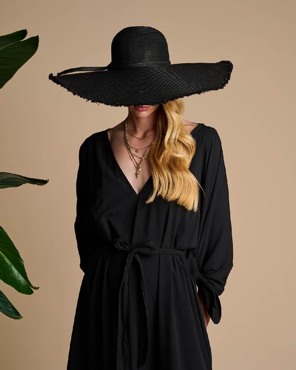 Coolibar Montauk Large Brim Sun Hat | Black