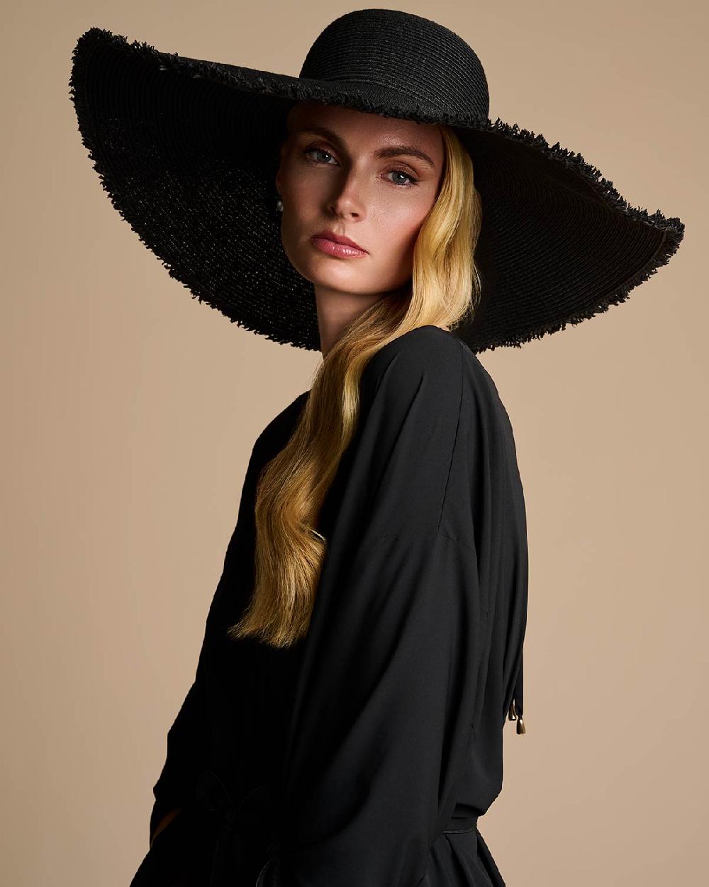 Coolibar Montauk Large Brim Sun Hat | Black