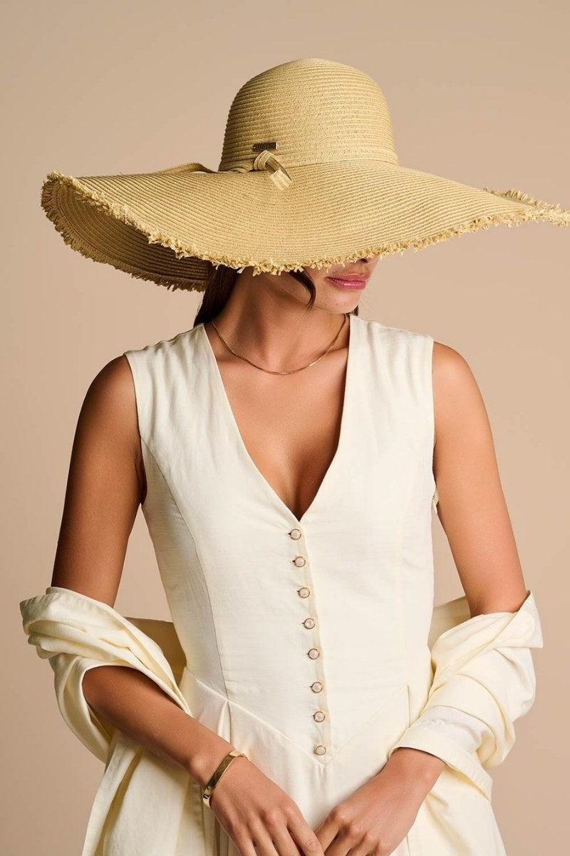 coolibar Montauk Large Brim Sun Hat | Natural