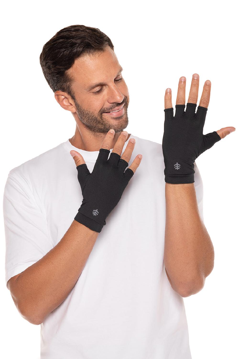 Coolibar Ouray UV Fingerless Sun Gloves | Black