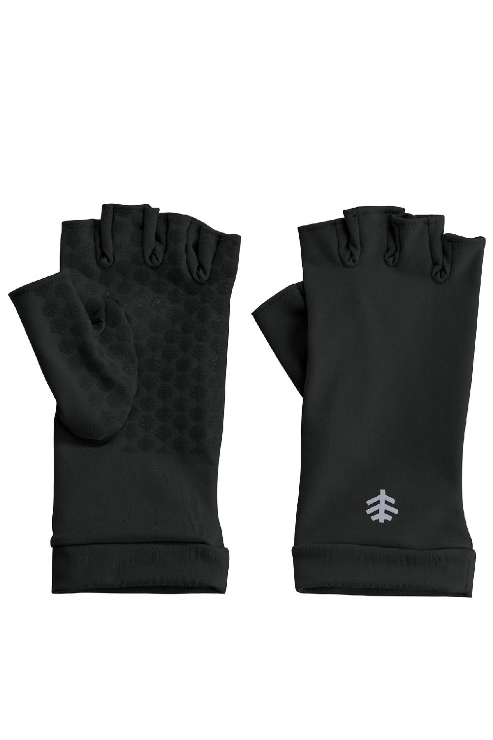 coolibar Ouray UV Fingerless Sun Gloves | Black