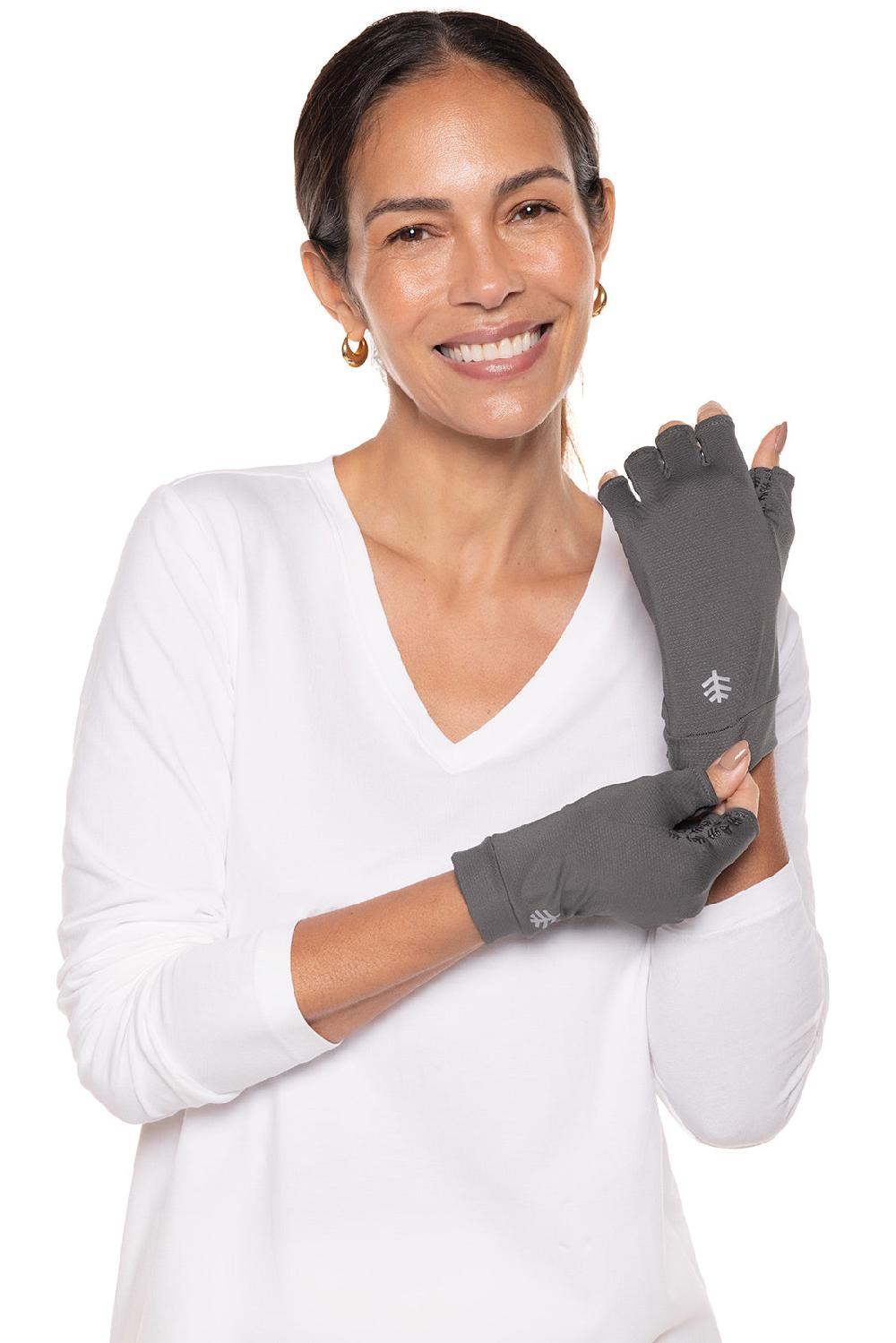 Coolibar Ouray UV Fingerless Sun Gloves | Charcoal