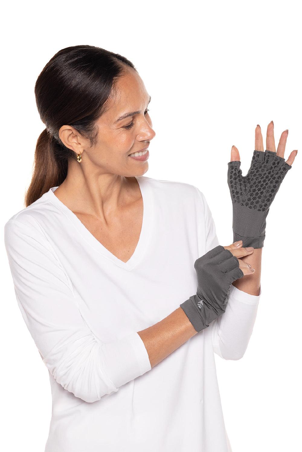 Coolibar Ouray UV Fingerless Sun Gloves | Charcoal
