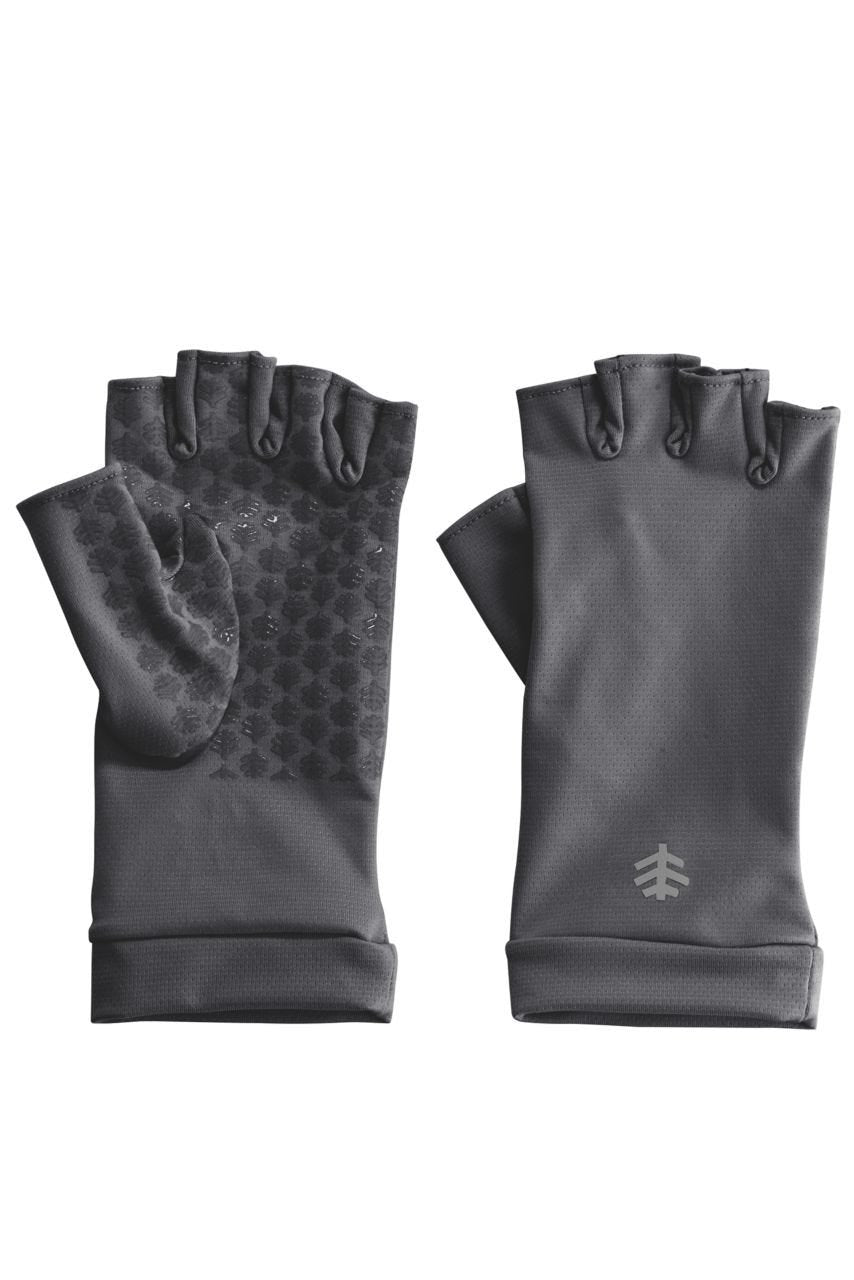 coolibar Ouray UV Fingerless Sun Gloves | Charcoal