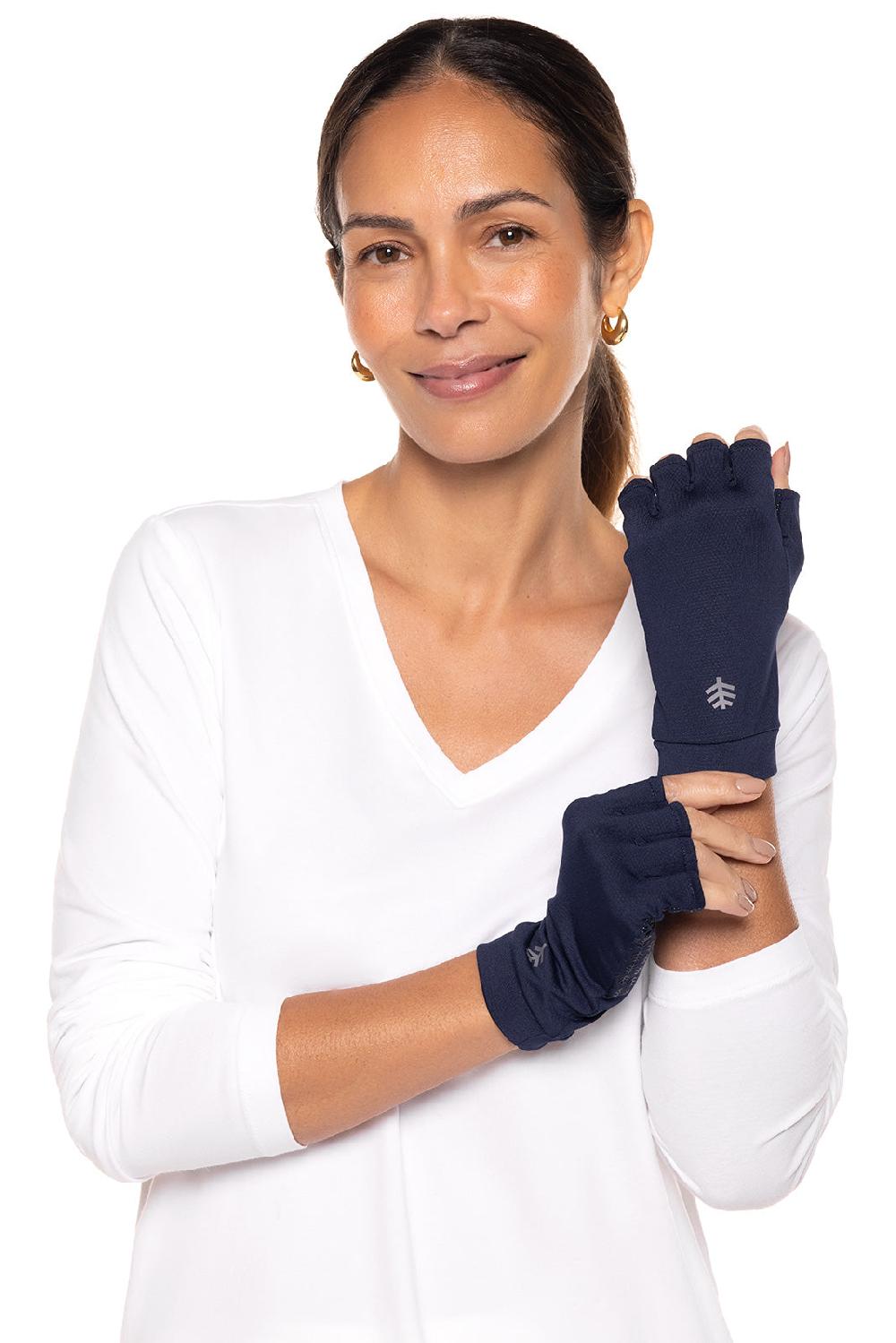Coolibar Ouray UV Fingerless Sun Gloves | Navy