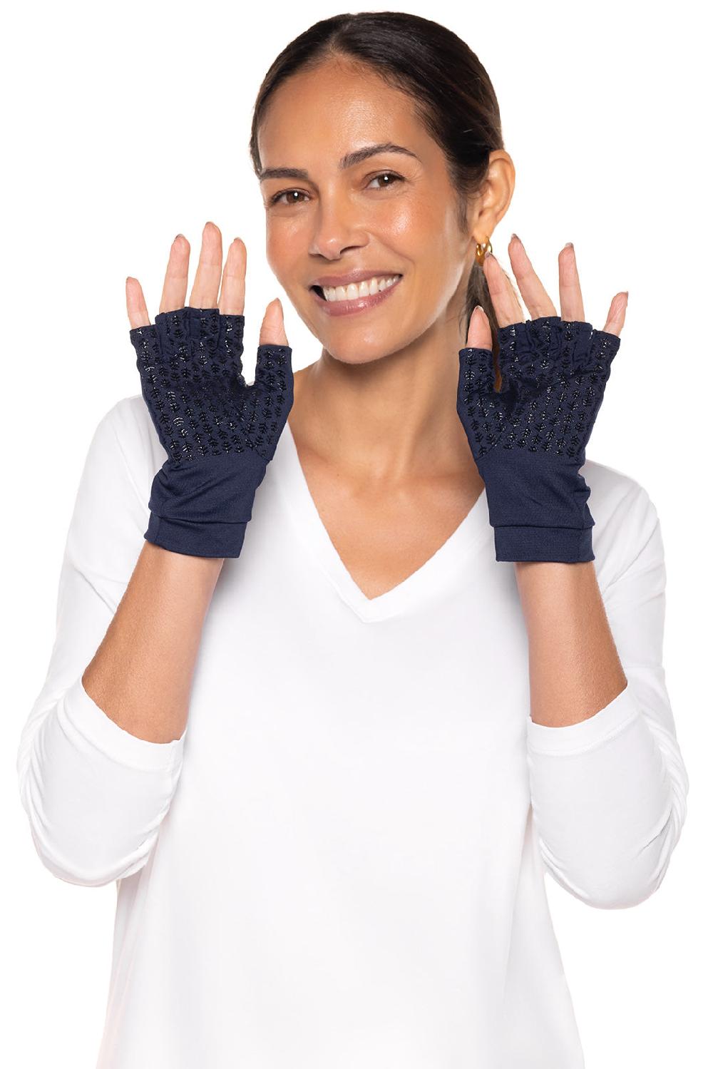 Coolibar Ouray UV Fingerless Sun Gloves | Navy