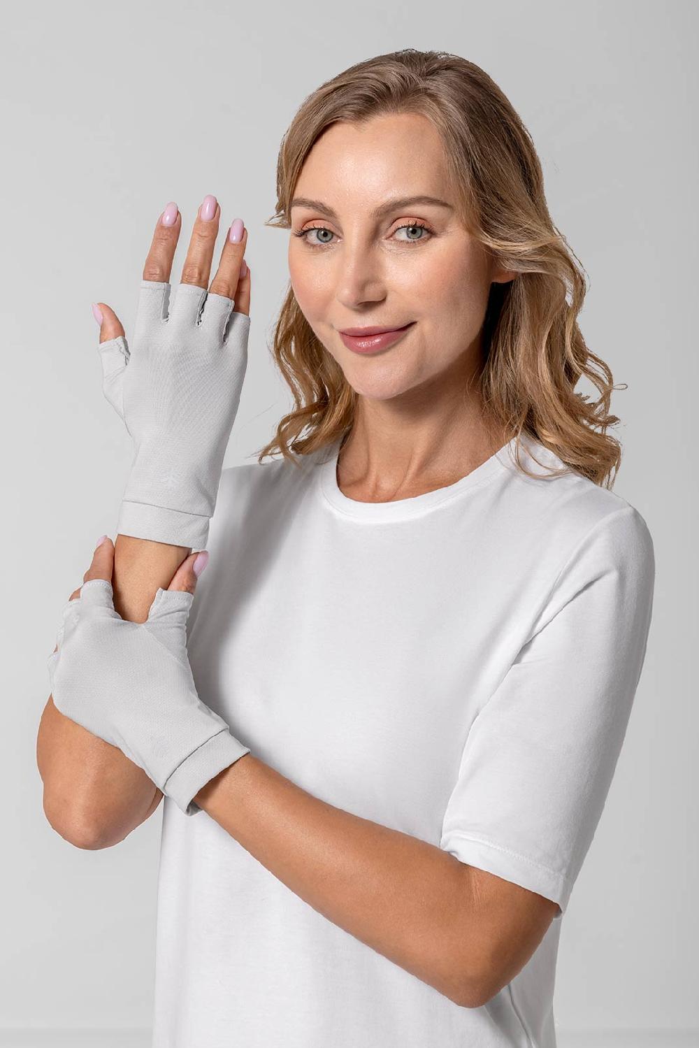 Coolibar Ouray UV Fingerless Sun Gloves | Sleek Grey