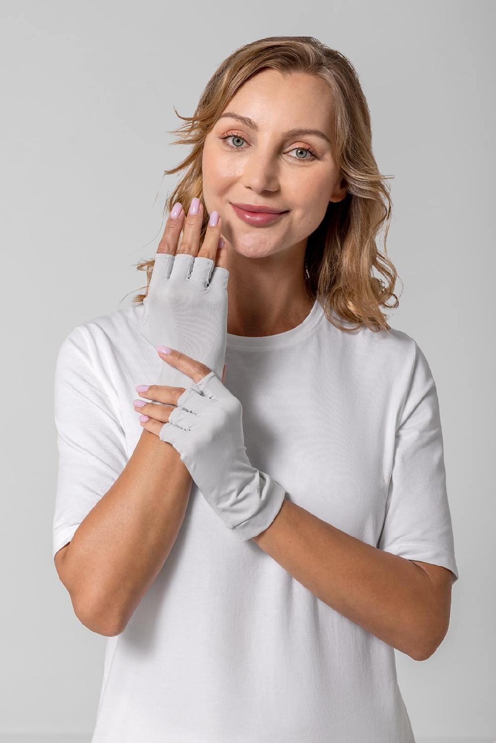 coolibar Ouray UV Fingerless Sun Gloves | Sleek Grey