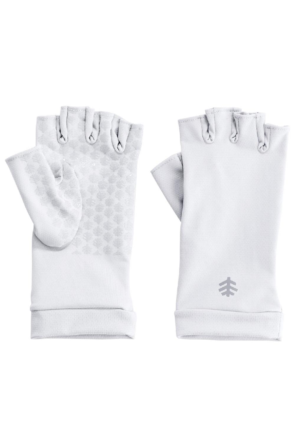 coolibar Ouray UV Fingerless Sun Gloves | White