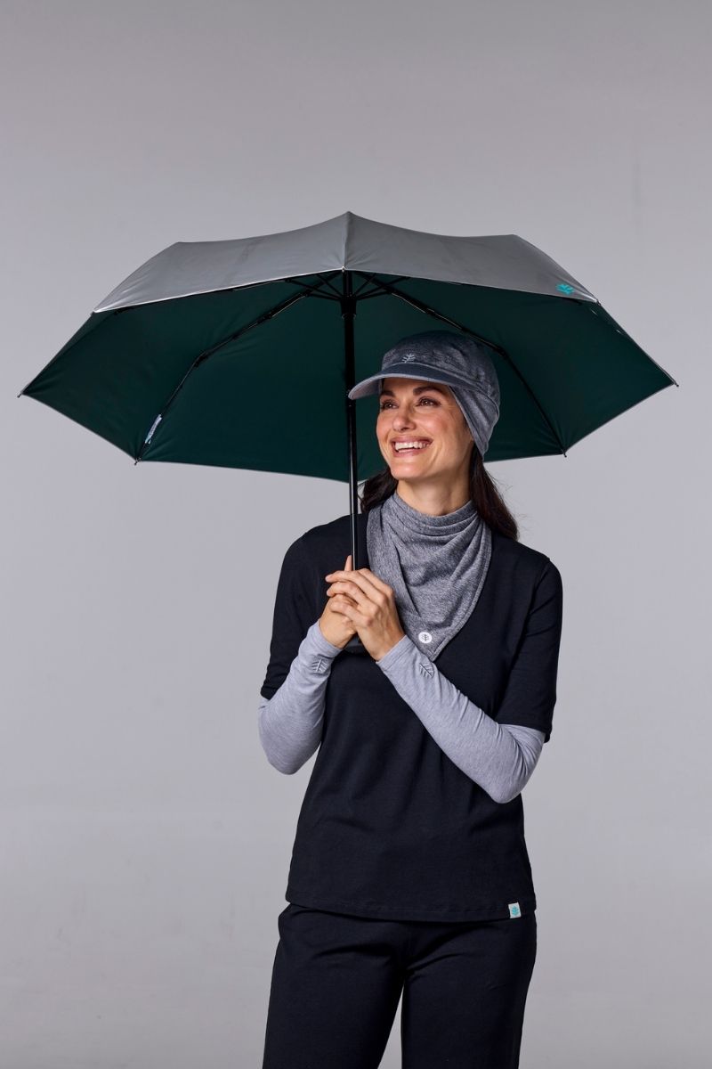 Coolibar Sanya Compact Umbrella | Silver