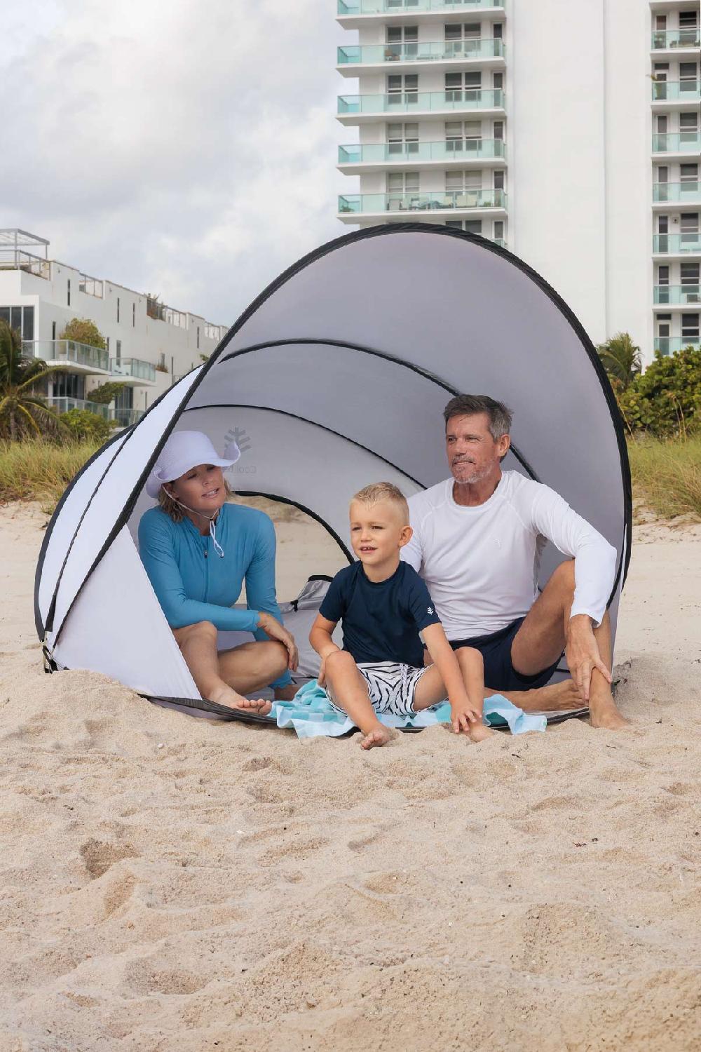 coolibar Soltent Instant Pop-Up Beach Tent | Silver