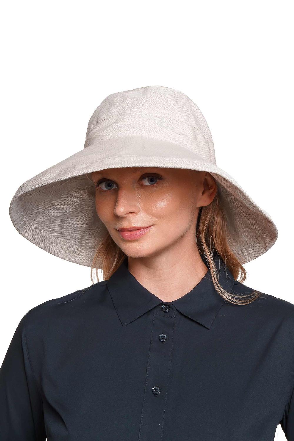 Coolibar Sydney Kettle Brim Cotton Hat | Natural