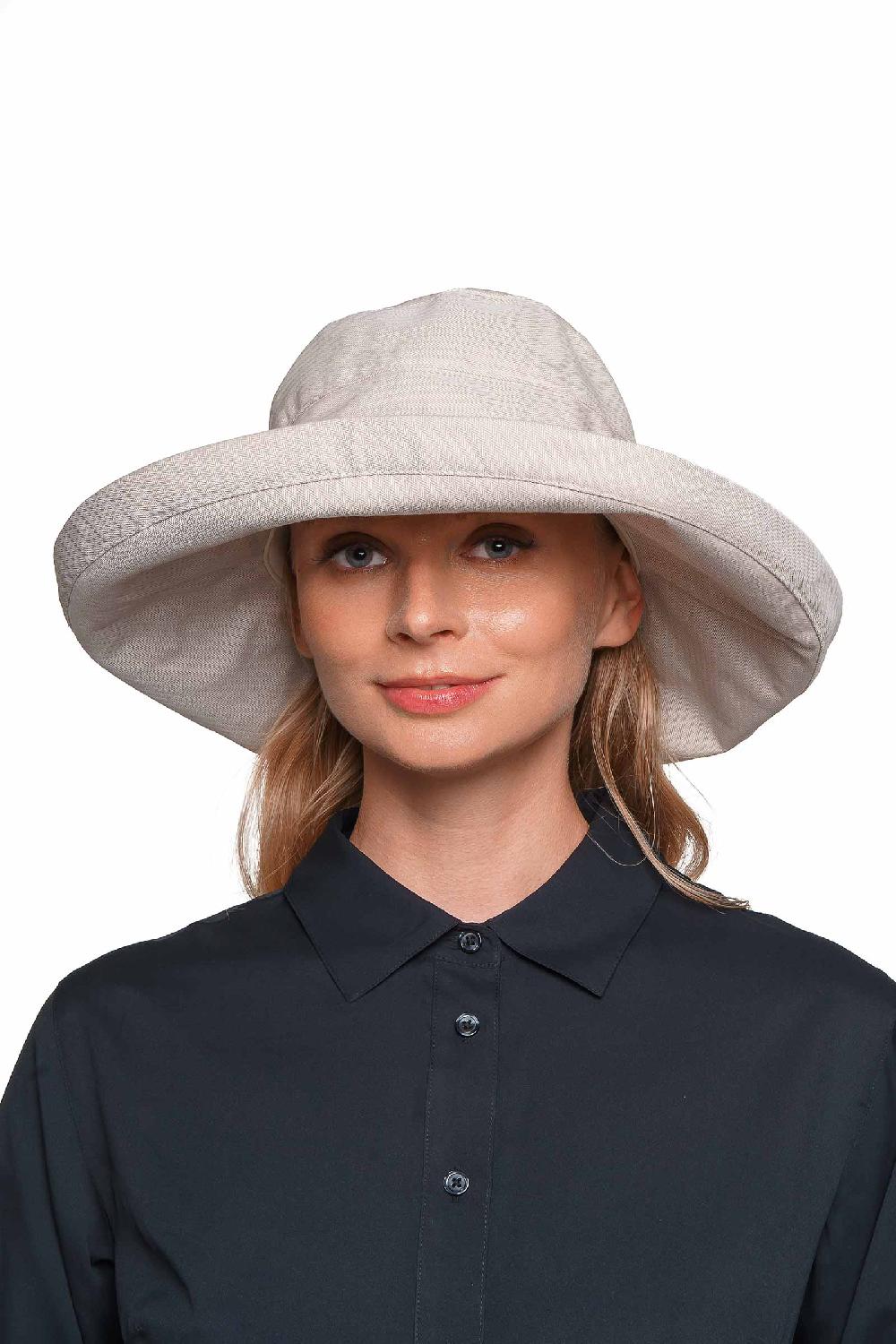 Coolibar Sydney Kettle Brim Cotton Hat | Natural