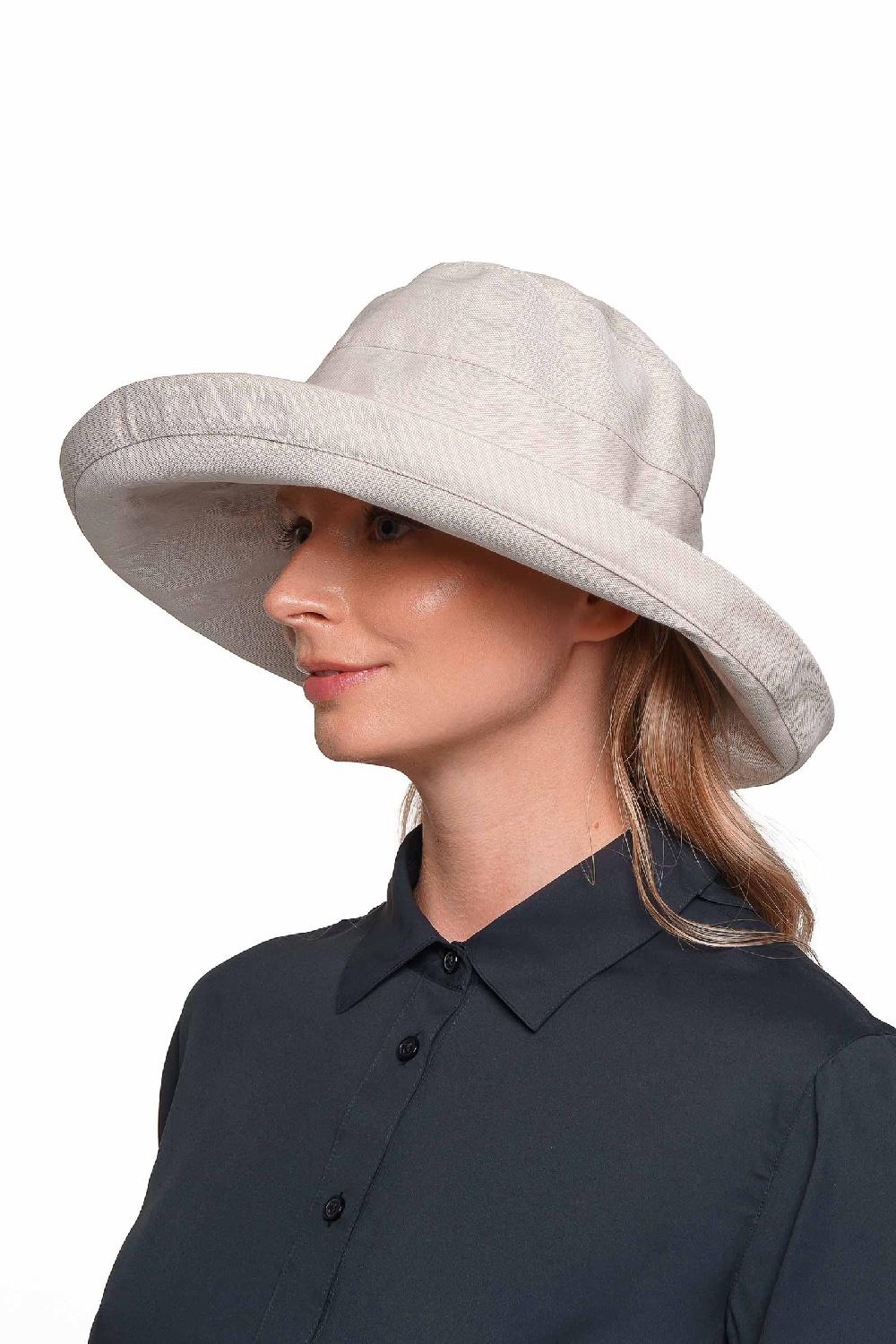 Coolibar Sydney Kettle Brim Cotton Hat | Natural