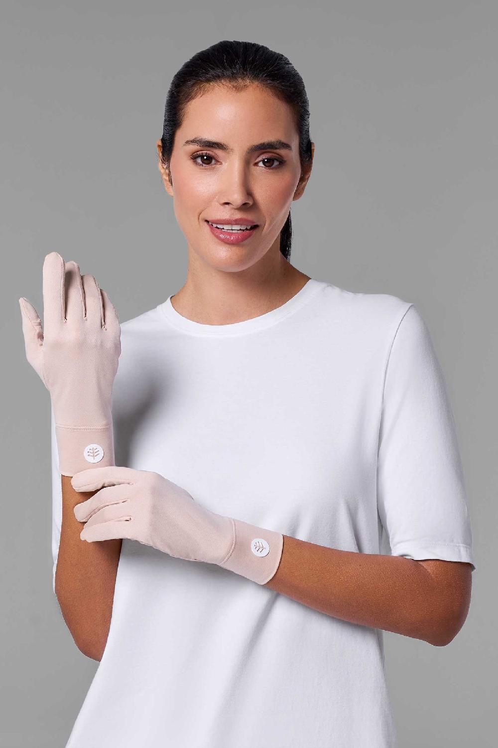 coolibar Unisex Fuji Gloves | Beige