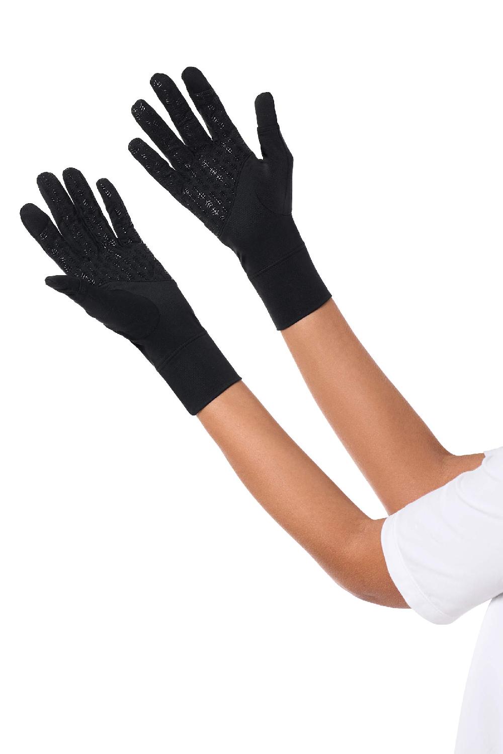 Coolibar Unisex Fuji Gloves | Black
