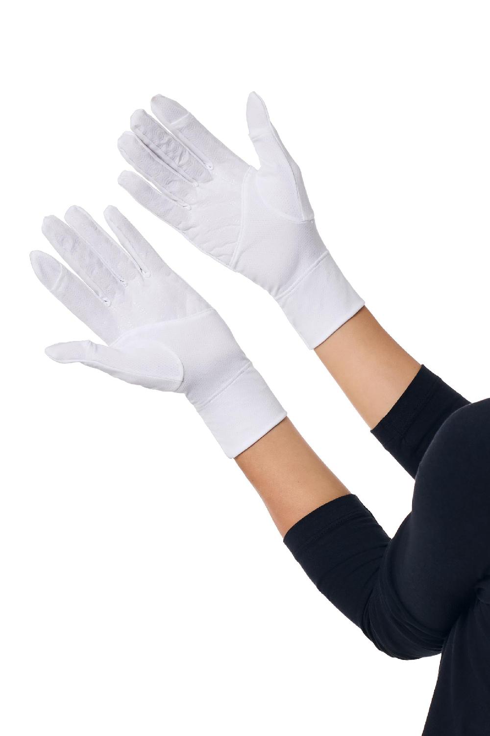 Coolibar Unisex Fuji Gloves | White