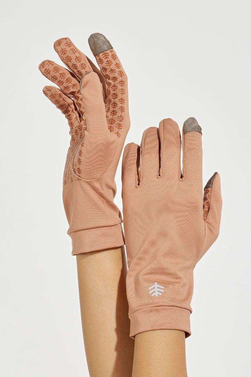 coolibar Unisex Gannett UV Gloves | Antique Tea