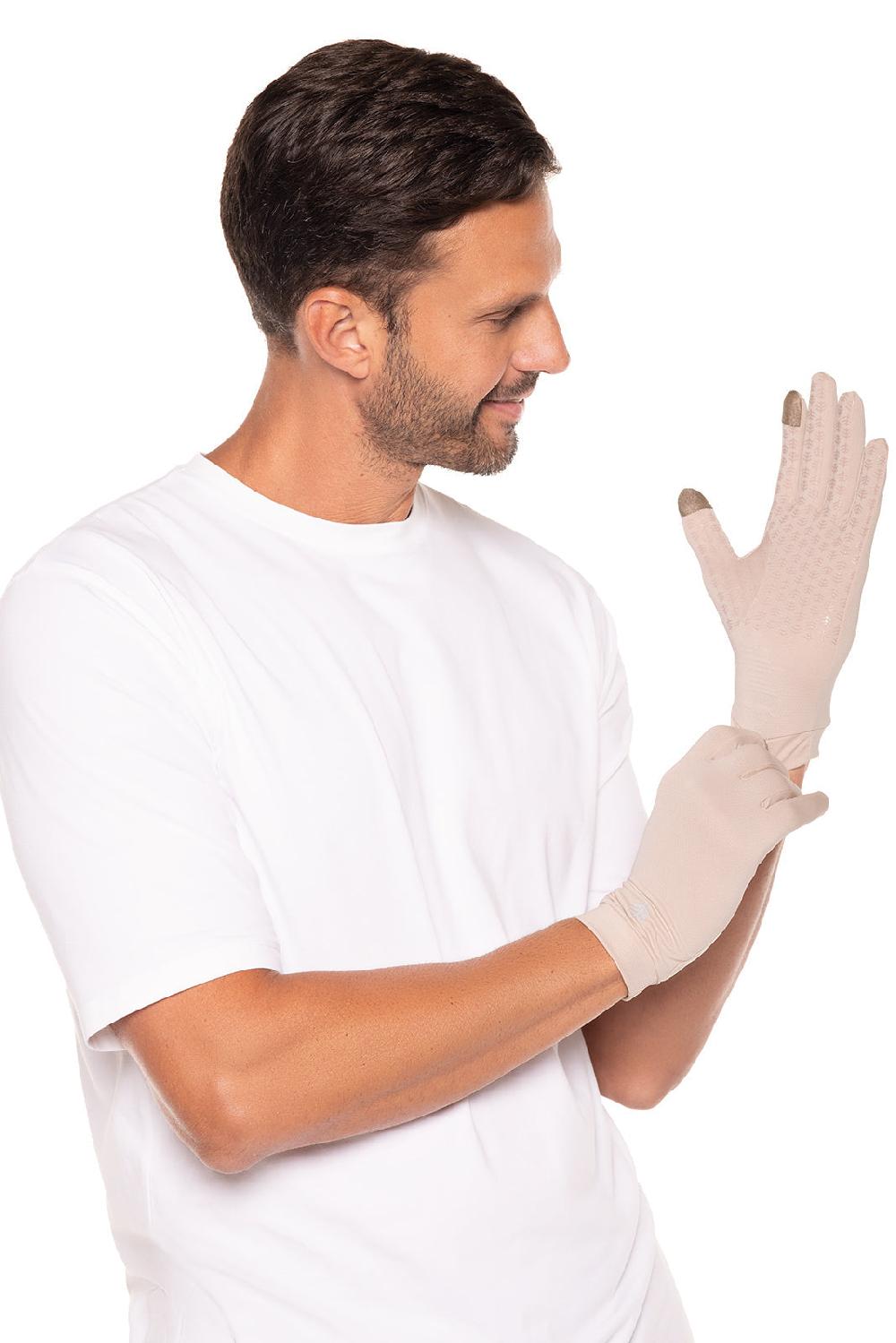 Coolibar Unisex Gannett UV Gloves | Beige