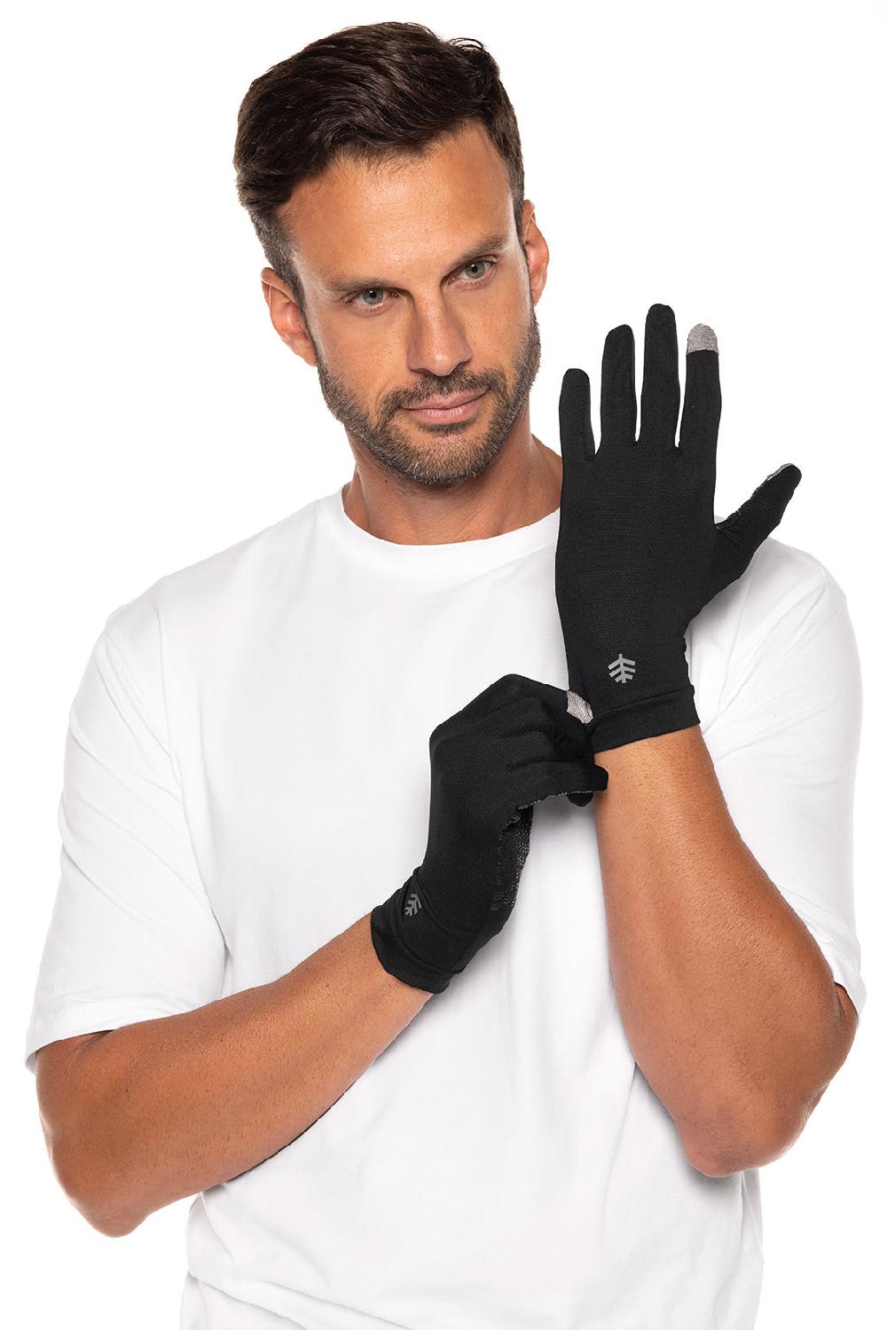 Coolibar Unisex Gannett UV Gloves | Black
