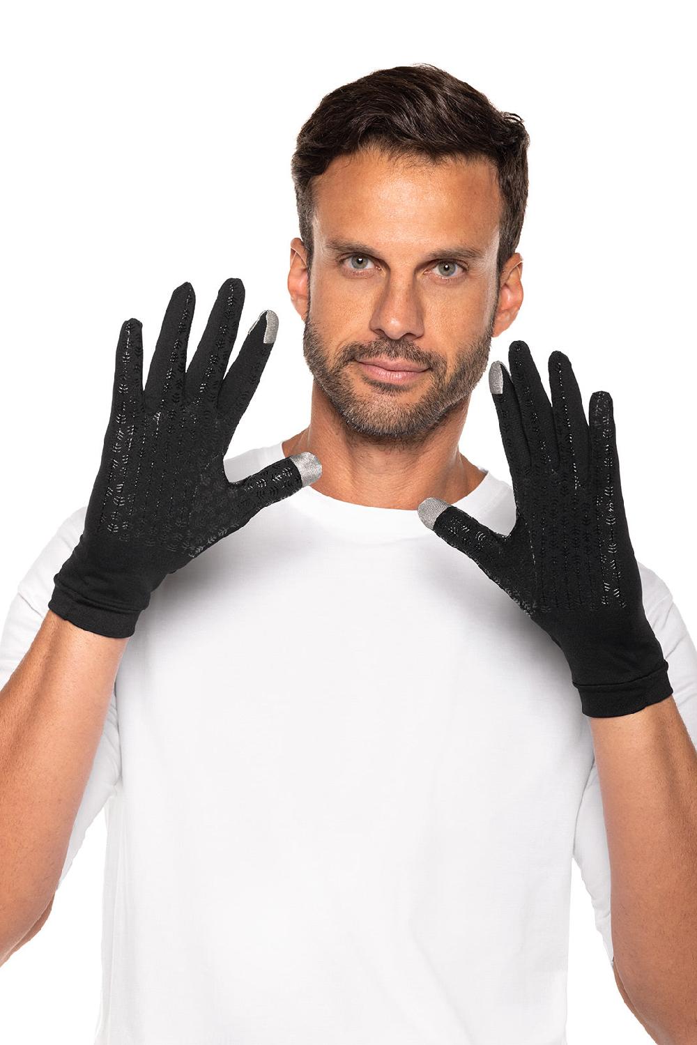 Coolibar Unisex Gannett UV Gloves | Black