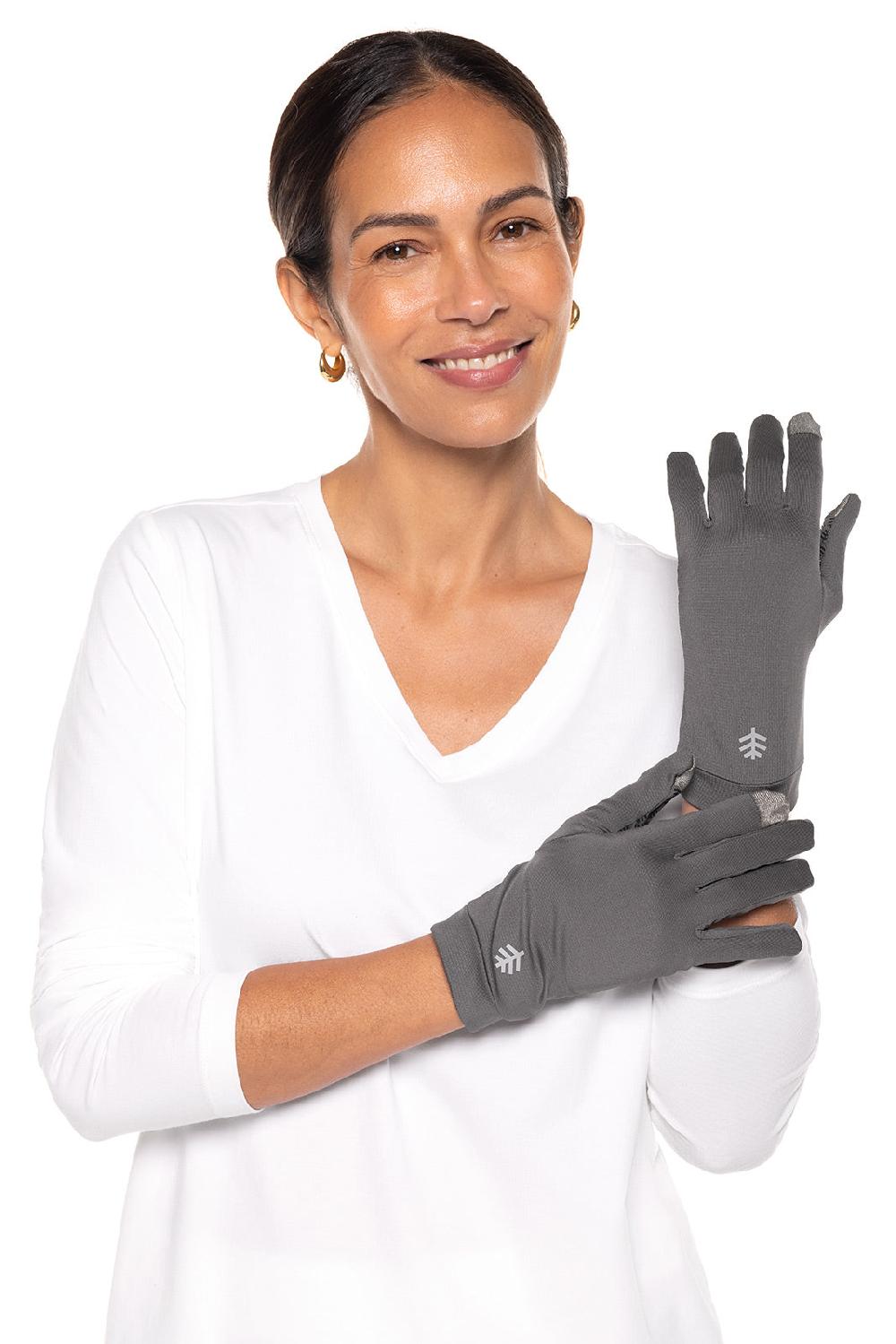 Coolibar Unisex Gannett UV Gloves | Charcoal