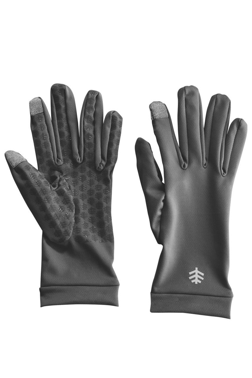 coolibar Unisex Gannett UV Gloves | Charcoal