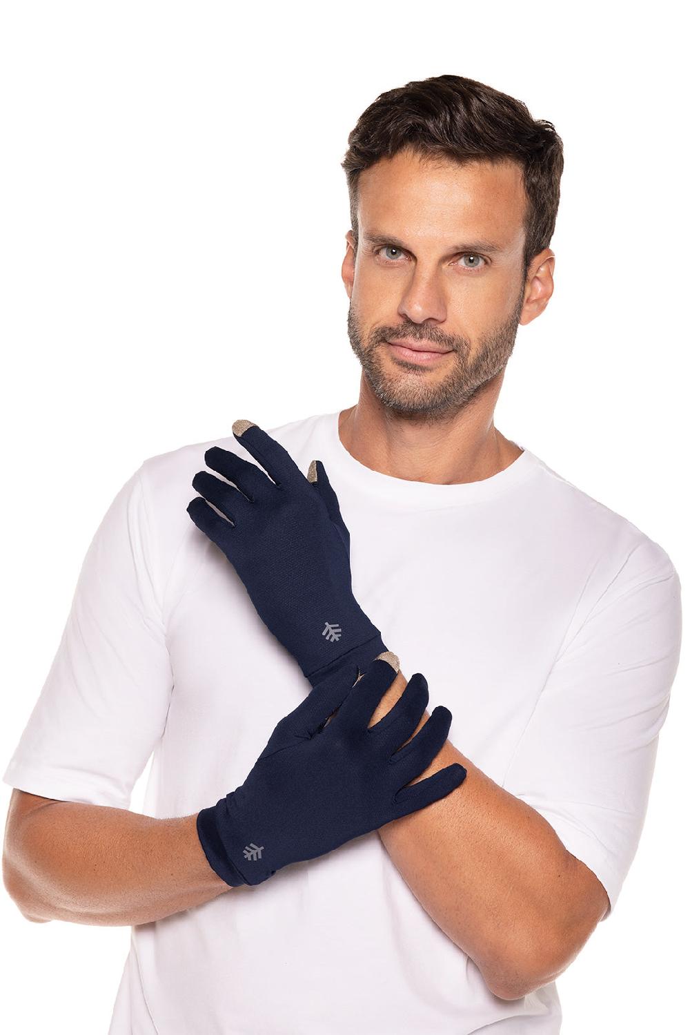 Coolibar Unisex Gannett UV Gloves | Navy