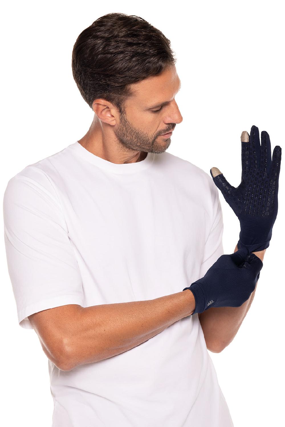 Coolibar Unisex Gannett UV Gloves | Navy