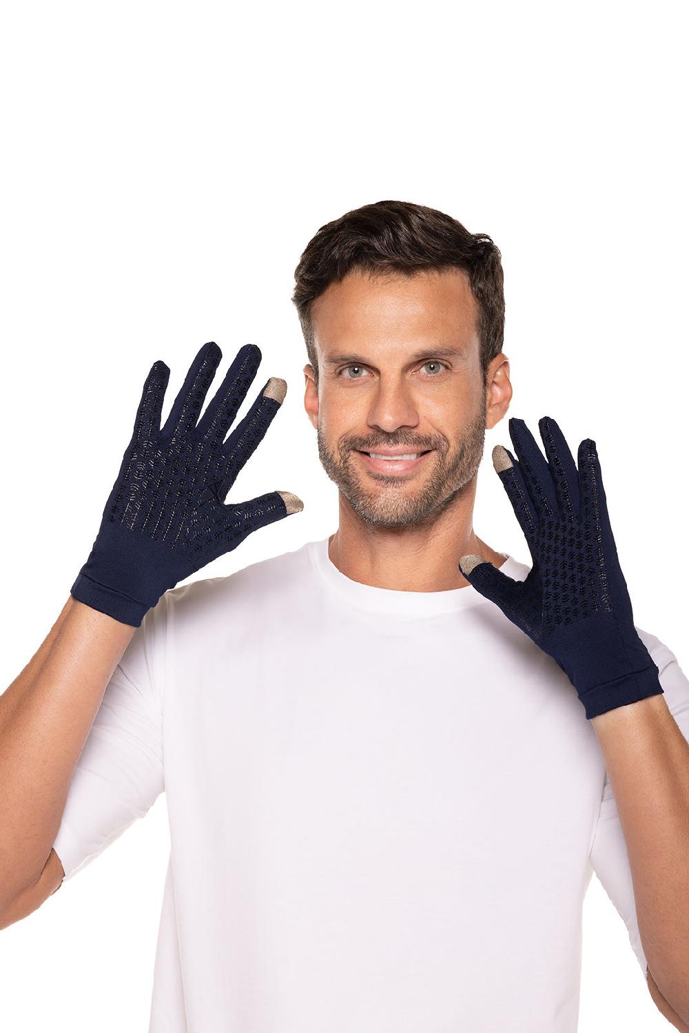 Coolibar Unisex Gannett UV Gloves | Navy