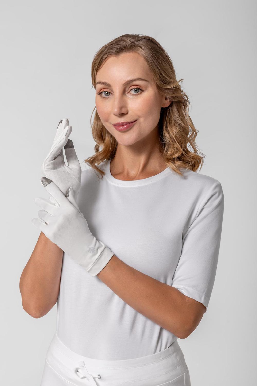 Coolibar Unisex Gannett UV Gloves | Pearl