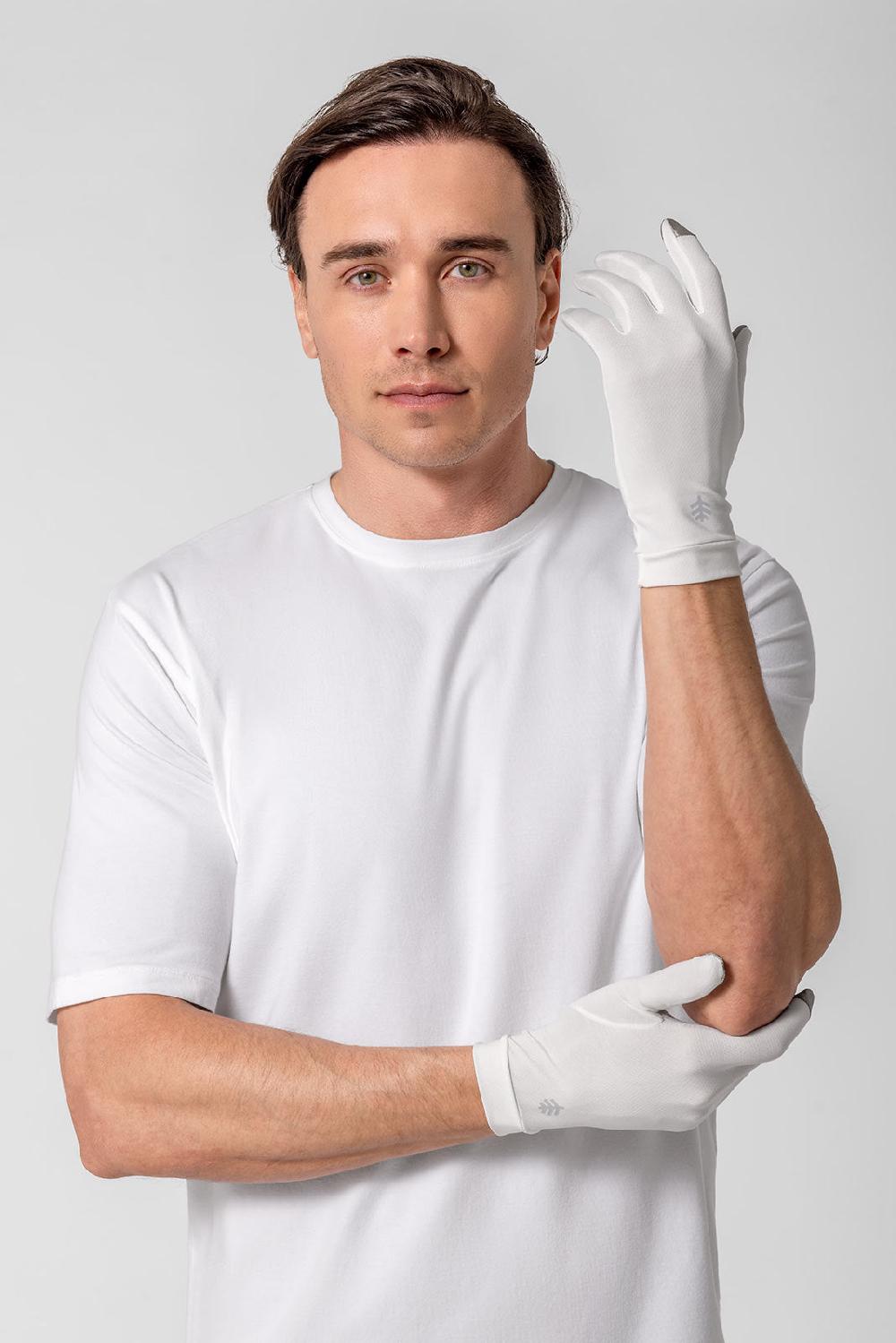 Coolibar Unisex Gannett UV Gloves | Pearl