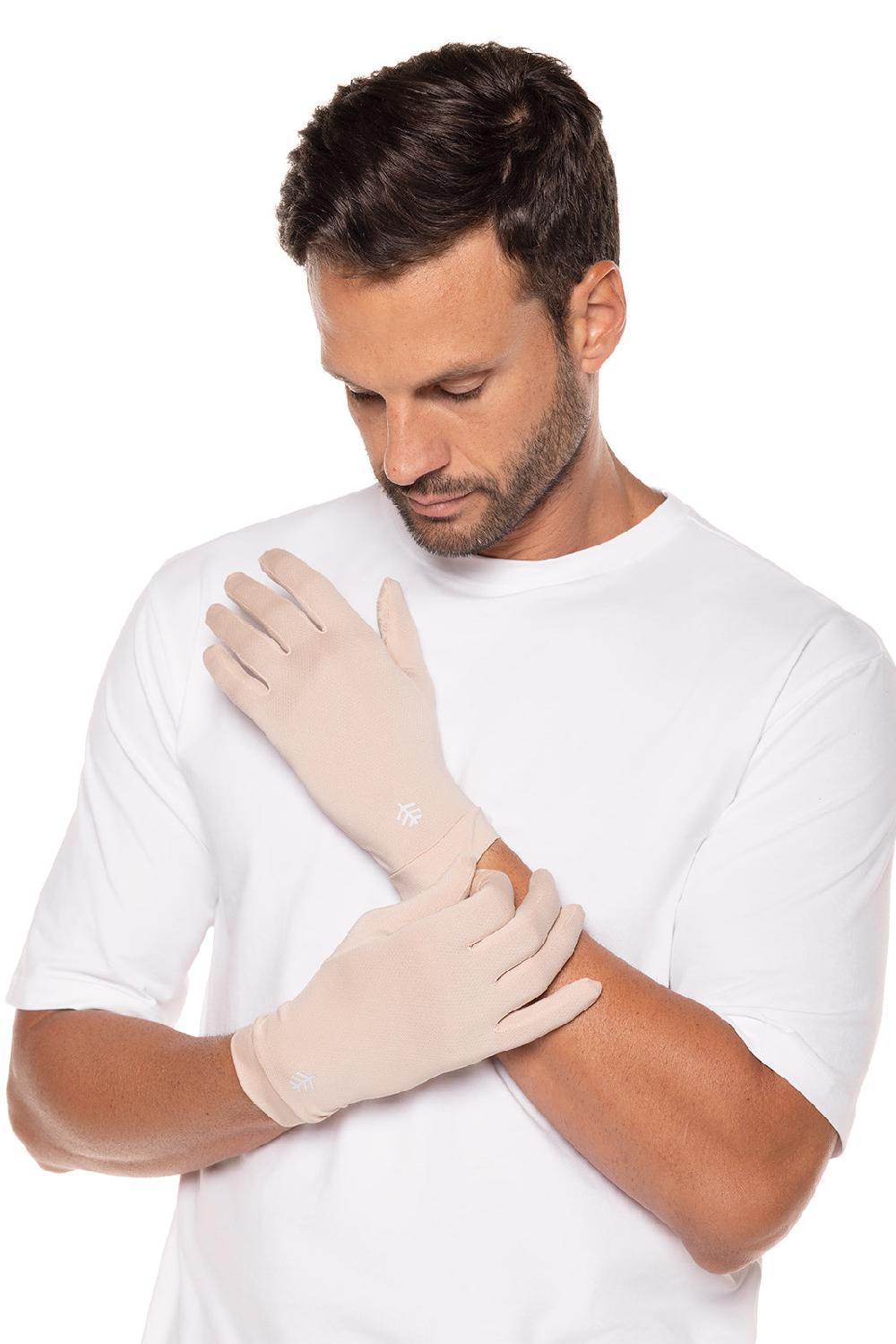 Coolibar Unisex Sawyer UV Sun Gloves | Beige