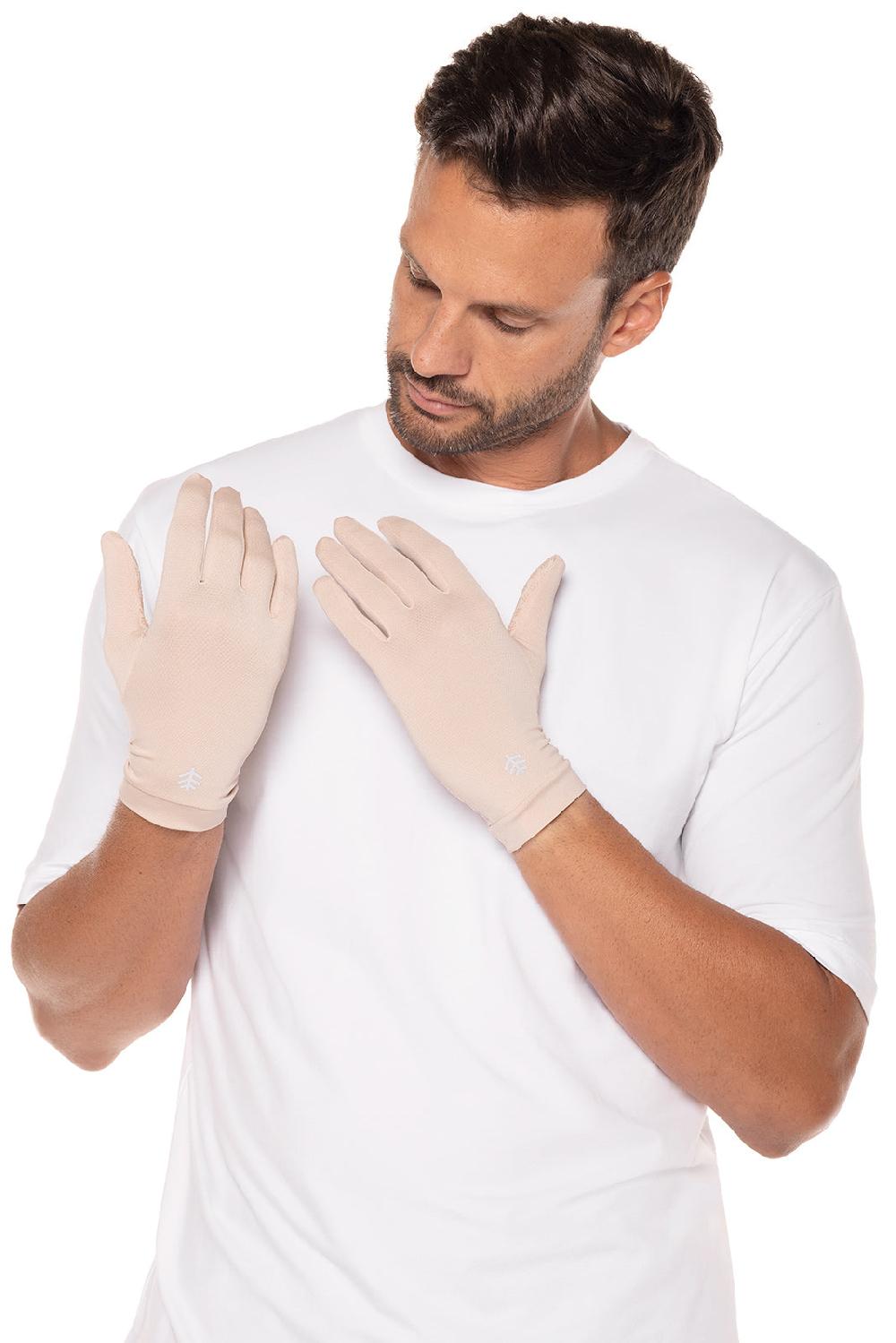 Coolibar Unisex Sawyer UV Sun Gloves | Beige