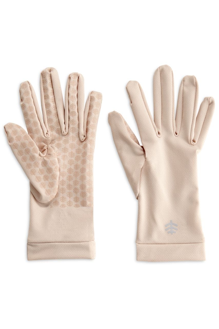 coolibar Unisex Sawyer UV Sun Gloves | Beige