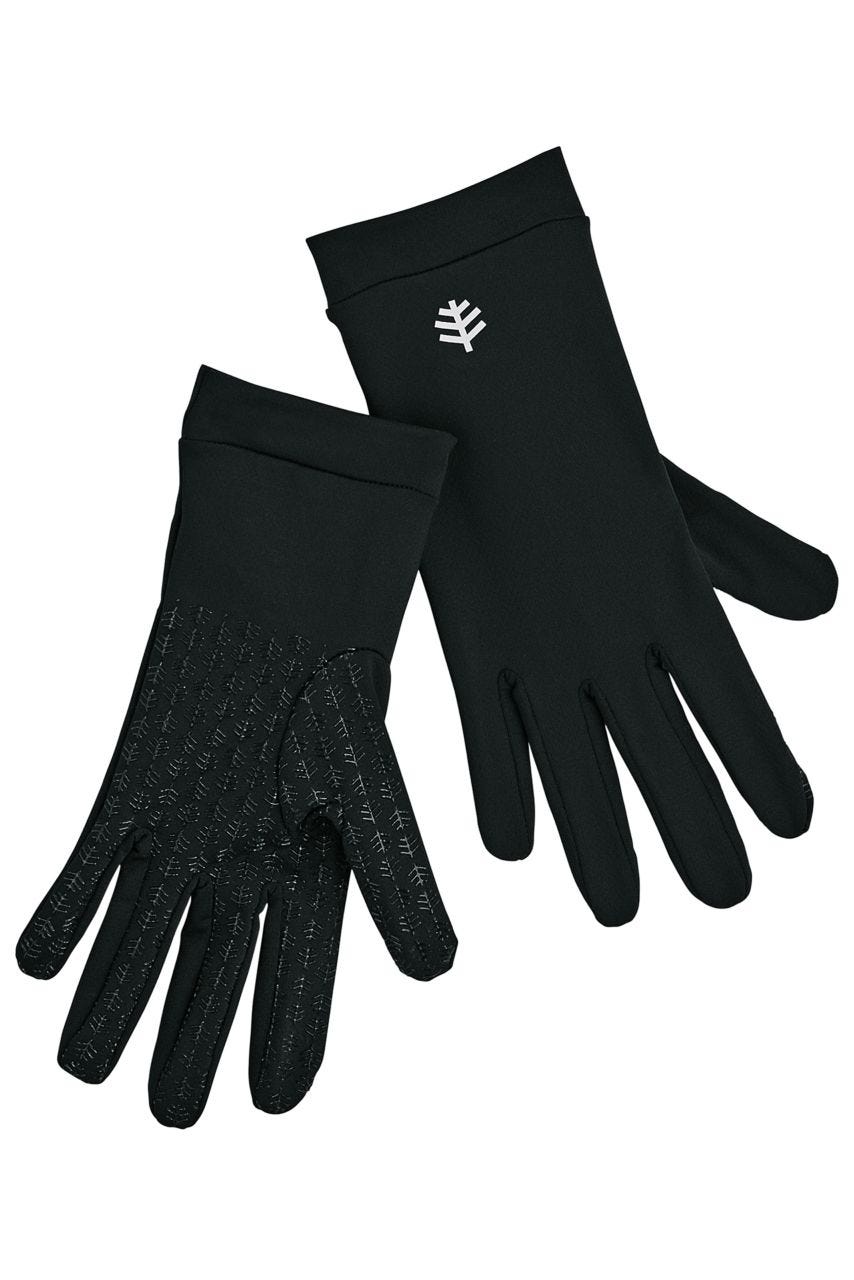 Coolibar Unisex Sawyer UV Sun Gloves | Black