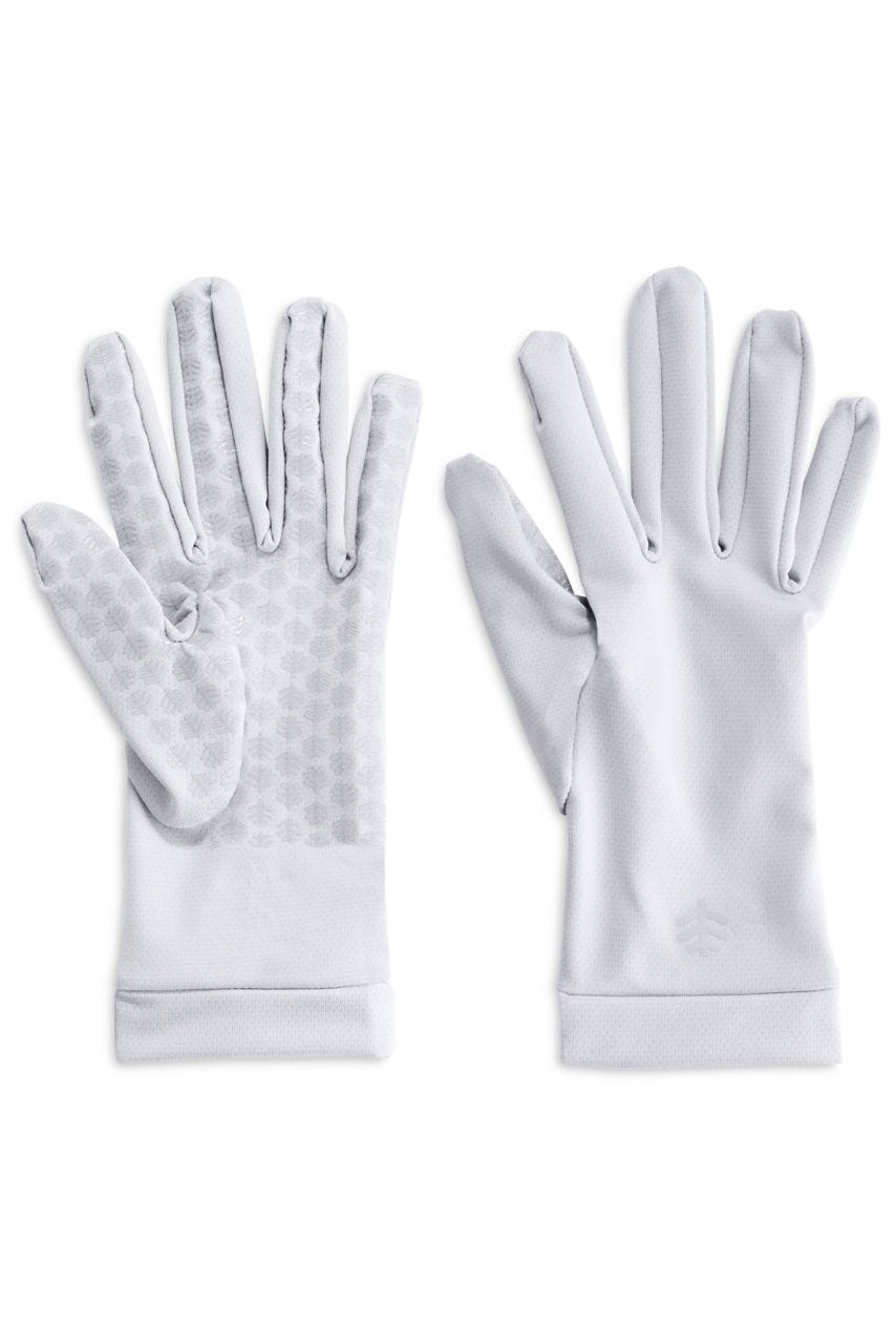Coolibar Unisex Sawyer UV Sun Gloves | White