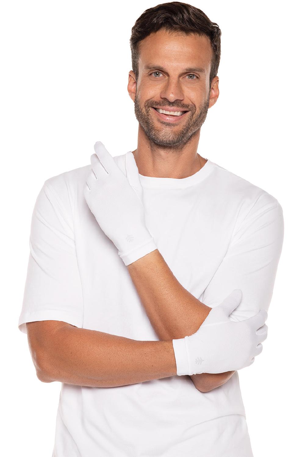 Coolibar Unisex Sawyer UV Sun Gloves | White