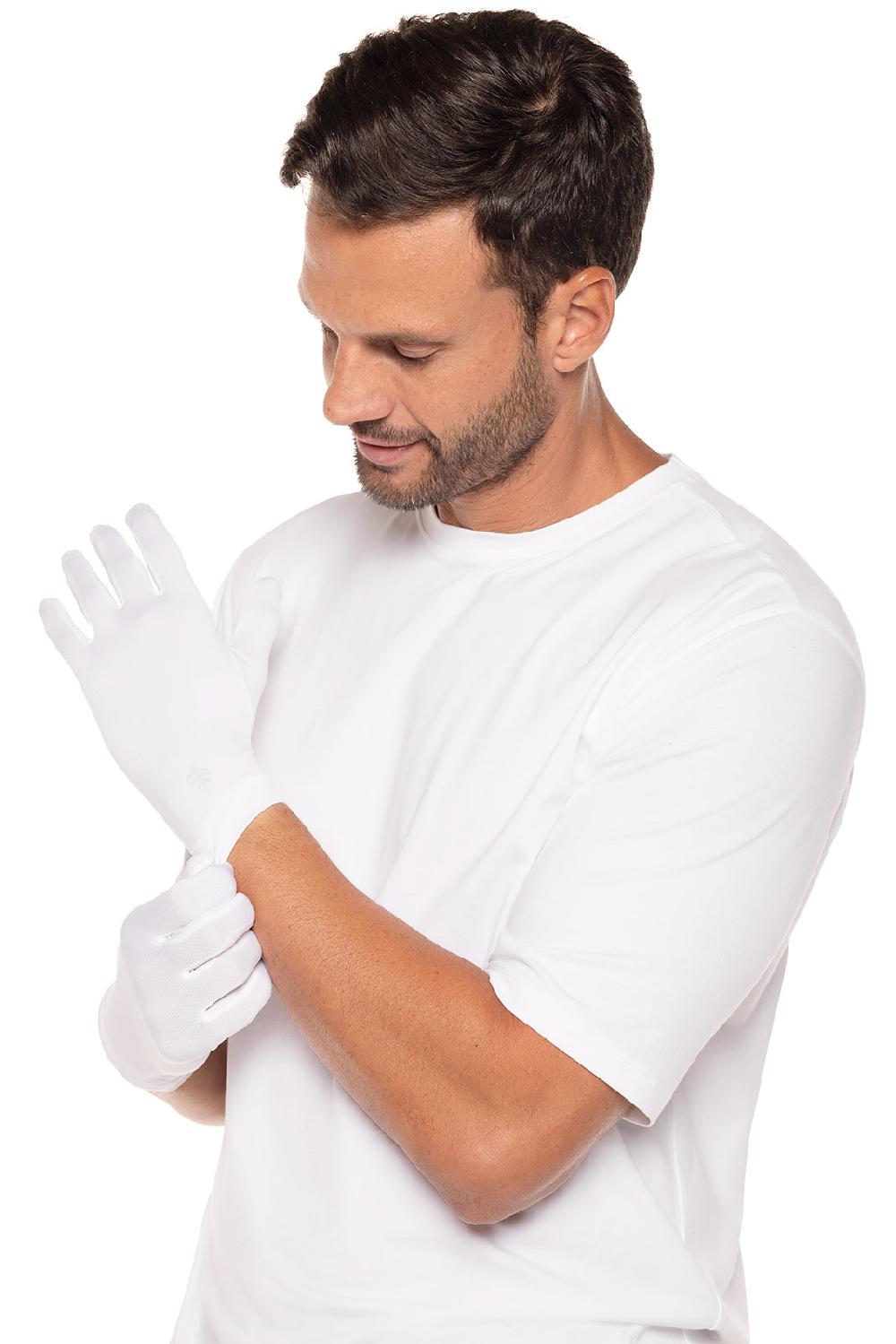 Coolibar Unisex Sawyer UV Sun Gloves | White